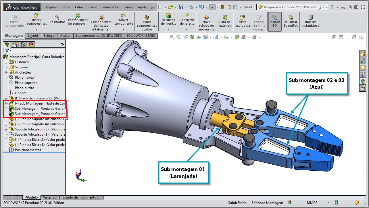 Sub Montagem Flexível no SolidWorks