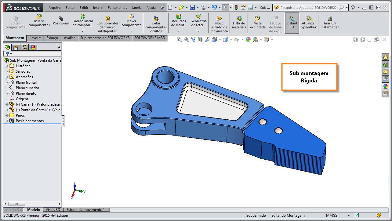 Sub Montagem Flexível no SolidWorks