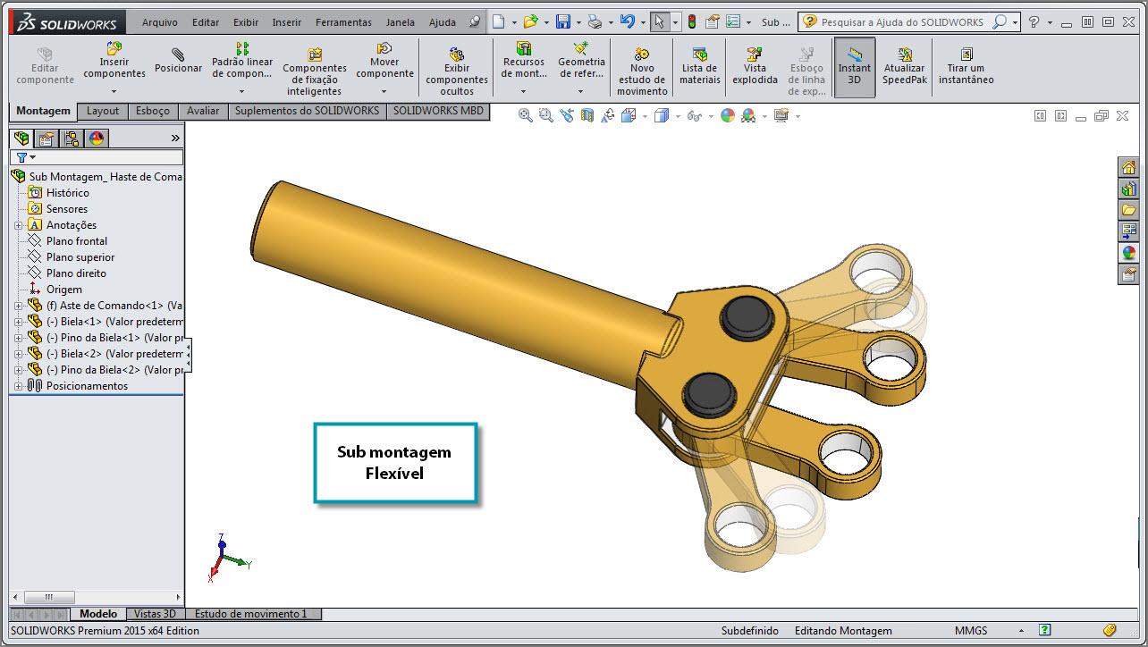Sub Montagem Flexível no SolidWorks